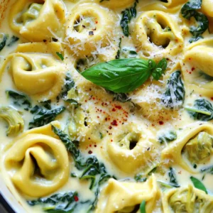 Creamy Spinach Artichoke Tortellini Simple Delight