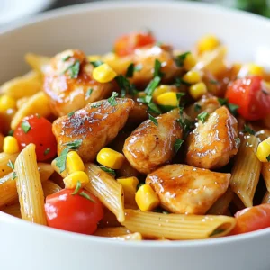 One Pot Honey Garlic BBQ Chicken Pasta Delight