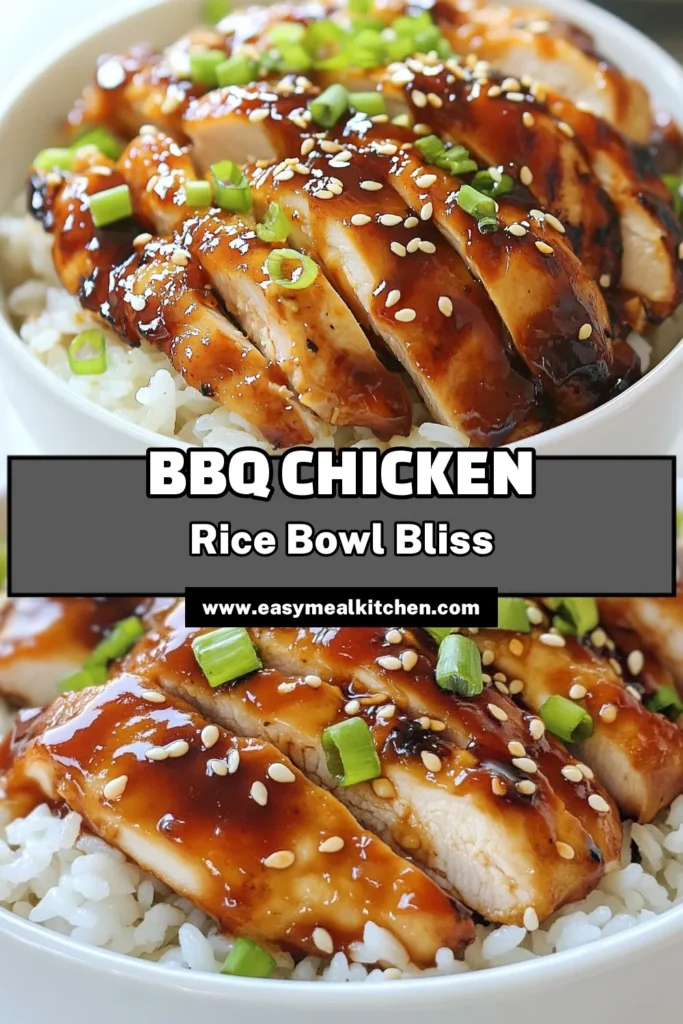Savor the deliciousness of this Honey BBQ Chicken Recipe paired with a fragrant Jasmine Rice Chicken Dish. This Easy BBQ Chicken with Rice is perfect for a weeknight dinner, featuring succulent marinated chicken in a mouthwatering BBQ sauce. Create your own Marinated Chicken Rice Bowl and delight your family with this BBQ Chicken Dinner Recipe. Try it today and elevate your dinner game! #BBQChicken #RiceBowl #EasyDinner #Foodie