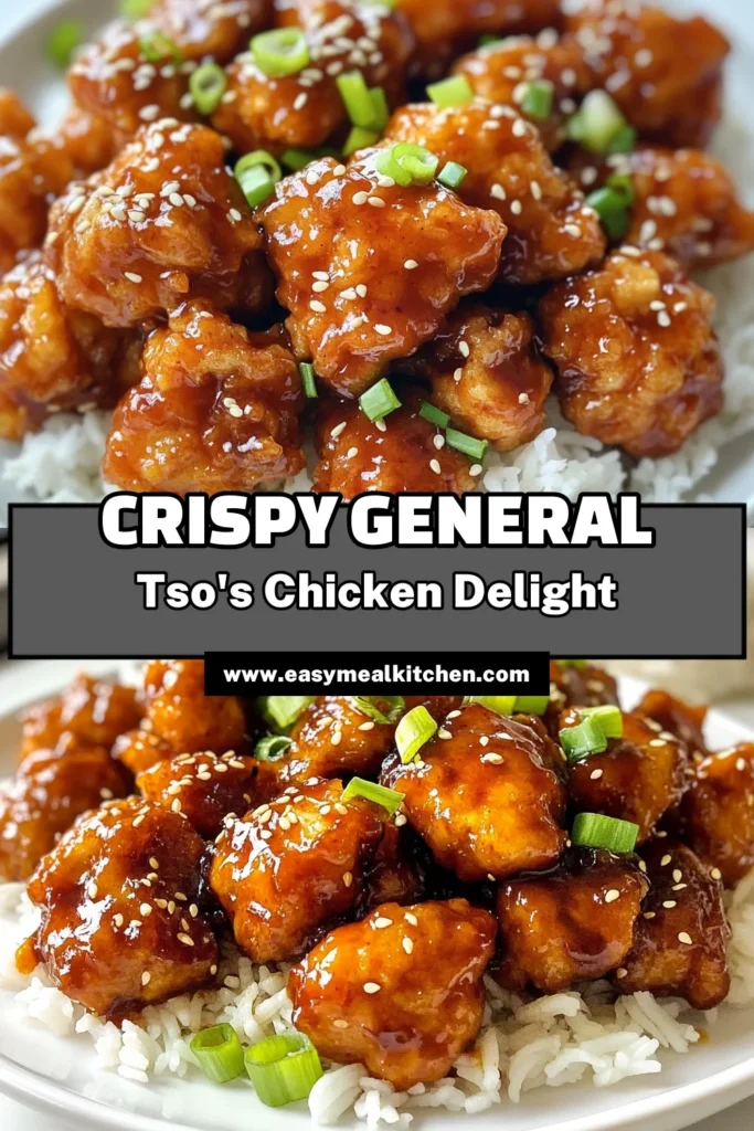 Craving a quick Asian chicken dinner? Try this Crispy General Tso's Chicken recipe that brings the flavors of your favorite takeout right to your kitchen! With tender, crispy chicken thighs coated in a delicious General Tso's Chicken sauce, it's perfect for a weeknight meal. Make it homemade and impress your family! Don't miss out—save this recipe for a delightful dining experience tonight! #GeneralTsosChicken #CrispyChickenThighs #AsianCuisine #HomemadeCooking
