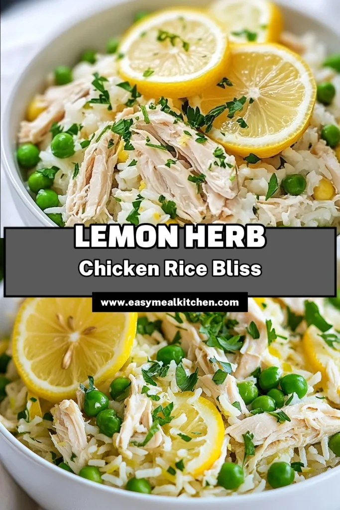 Savor the flavors of this easy chicken dinner recipe with our Lemon Herb Chicken and Rice. This slow cooker chicken and rice dish infuses tender chicken with peas in a zesty, savory lemon chicken creation. Perfect for busy weeknights, it cooks effortlessly while you go about your day. Try this delicious lemon herb chicken recipe that your family will love! Save this recipe for your next meal! #SlowCookerRecipes #EasyDinnerIdeas #ChickenRecipes #LemonHerbChicken