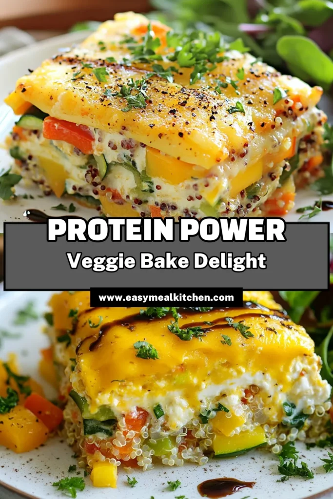 Savor the goodness of this high protein veggie bake featuring cottage cheese, quinoa, spinach, and zucchini. This nutritious cottage cheese recipe blends flavors and textures, making it a perfect healthy cottage cheese dish for any meal. Packed with protein and veggies, this quinoa vegetable bake is not only delicious but also easy to prepare. Try this spinach and zucchini bake today and elevate your healthy eating game! Save this recipe for later! #HealthyRecipes #CottageCheese #VeggieBake #ProteinPacked