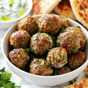 To make these delightful lentil meatballs, gather the following: - 1 cup cooked green or brown lentils, drained - 1/2 cup breadcrumbs (or gluten-free breadcrumbs for a gluten-free version) - 1 small onion, finely diced - 2 cloves garlic, minced - 1/4 cup fresh parsley, finely chopped - 1/4 cup fresh mint, finely chopped - 1 teaspoon ground cumin - 1 teaspoon dried oregano - 1/2 teaspoon smoked paprika - Salt and black pepper, to taste - 1 large egg, beaten (or use a flax egg for a vegan alternative) - 2 tablespoons extra-virgin olive oil These ingredients work well together. The lentils give a nice texture, while herbs add flavor. For the tzatziki, you will need: - 1 cup plain Greek yogurt (or a dairy-free yogurt alternative) - 1 cucumber, grated and tightly drained of excess moisture - 1 garlic clove, minced - 1 tablespoon fresh lemon juice - 1 tablespoon fresh dill, chopped - Salt, to taste This sauce is creamy and fresh. It pairs perfectly with the meatballs. If you need alternatives, consider these options: - For breadcrumbs: Use oats or crushed nuts for a gluten-free option. - For egg: A flax egg works great in vegan recipes. - For yogurt: Coconut yogurt is a good dairy-free choice. - For herbs: You can swap parsley and mint with basil or cilantro. These substitutions keep your dish tasty and still meet your needs. Experiment and find what you love best! {{ingredient_image_2}} First, gather all your ingredients. You need cooked lentils, breadcrumbs, onion, garlic, parsley, mint, spices, an egg, and olive oil. Preheat your oven to 400&deg;F (200&deg;C). Line a baking tray with parchment paper. This helps prevent sticking and makes clean-up easy. In a large bowl, mix the cooked lentils, breadcrumbs, diced onion, and minced garlic. Add chopped parsley, mint, cumin, oregano, smoked paprika, salt, and pepper. Stir until everything is well combined. Next, add the beaten egg. If you want a vegan option, use a flax egg instead. Mix again until the mixture is uniform. Now comes the fun part! Wet your hands to avoid sticking. Shape the mixture into meatballs about 1.5 inches wide. Place them on the baking tray, making sure to space them apart. Drizzle each meatball with olive oil. This step helps them get crispy while baking. Place the tray in the oven and bake for 25 to 30 minutes. Keep an eye on them. You want them golden brown and firm to the touch. While the meatballs bake, prepare the tzatziki sauce. In a bowl, mix together Greek yogurt, grated cucumber, minced garlic, lemon juice, chopped dill, and a pinch of salt. Stir well. Cover and refrigerate to let the flavors blend. This sauce pairs perfectly with the meatballs. Enjoy creating this dish! It&rsquo;s fun and full of flavor. Cooking lentils is simple, but a few tips help you get the best results. - Rinse the lentils before cooking. This removes dirt and small stones. - Use a ratio of 1 part lentils to 3 parts water for cooking. - Cook them on medium heat for about 20-25 minutes. - Check for doneness. Lentils should be tender but not mushy. - For more flavor, add salt or herbs to the cooking water. Getting your meatballs crispy is key. Here&rsquo;s how to do it: - Use a mixture of breadcrumbs and lentils for texture. - Drizzle olive oil on each meatball before baking. - Bake them at 400&deg;F (200&deg;C) for 25-30 minutes. - Flip the meatballs halfway through baking for even crispiness. - If you want extra crunch, broil them for the last 2-3 minutes. Storing leftovers properly keeps them fresh. Here&rsquo;s how: - Place the meatballs in an airtight container in the fridge. - They can last up to 4 days in the fridge. - For long-term storage, freeze meatballs in a single layer. - Tzatziki should also go in an airtight container. - It lasts about 3-5 days in the fridge. Pro Tips Use Fresh Herbs: Fresh parsley and mint enhance the flavor of the meatballs significantly, making them taste vibrant and aromatic. Perfect Baking Temperature: Baking at 400&deg;F (200&deg;C) ensures that the meatballs are crispy on the outside while staying moist inside. Alternative Binding Agents: If you prefer a vegan option, a flax egg works just as well as a traditional egg for binding the meatball mixture. Chill the Tzatziki: Allowing the tzatziki to chill for at least 30 minutes enhances its flavors, making it even more delicious when served. {{image_4}} You can easily make these lentil meatballs vegan. Instead of an egg, use a flax egg. To make a flax egg, mix 1 tablespoon of ground flaxseed with 2.5 tablespoons of water. Let it sit for five minutes to thicken. This helps bind the meatballs without eggs. To make this dish gluten-free, use gluten-free breadcrumbs. You can find these at most grocery stores. If you prefer, you can also use ground oats. Just blend oats in a food processor until they resemble breadcrumbs. Feel free to play with the herbs and spices. You can use fresh basil or cilantro instead of parsley and mint. Try adding red pepper flakes for a kick. You can also switch cumin and oregano for coriander and thyme. These changes will give your meatballs a fresh taste. Baked Greek lentil meatballs shine when served with fresh sides. Here are some great options: - Warm Pita Bread: Soft, warm pita adds a nice touch. Use it to scoop up meatballs and tzatziki. - Greek Salad: A salad with tomatoes, cucumbers, olives, and feta balances the meal. The freshness complements the meatballs well. - Roasted Vegetables: Seasoned roasted veggies, like bell peppers and zucchini, add color and flavor. They pair perfectly with the meatballs. - Rice or Quinoa: Serve the meatballs over a bed of rice or quinoa for a filling meal. This adds a nice texture. Make your meal fun and unique with these ideas: - Skewers: Thread meatballs onto skewers for a fun twist. Serve them on a platter for easy grabbing. - Meatball Sliders: Place meatballs in small buns. Top with tzatziki for a tasty slider option. - Lettuce Wraps: Use crisp lettuce leaves as wraps. Fill each leaf with meatballs and tzatziki for a fresh bite. - Taco Style: Turn meatballs into a taco filling. Add toppings like avocado, salsa, and cheese for a twist. The right drink can enhance your meal experience. Here are some great choices: - Sparkling Water: A refreshing choice that cleanses the palate. Add lemon slices for a zesty touch. - Red Wine: A light red, like Pinot Noir, pairs well with the flavors of the meatballs. - Herbal Tea: A cool, mint tea can refresh your senses. It pairs nicely with the tzatziki. - Fruit Juice: Fresh lemonade or pomegranate juice adds a sweet balance to the meal. Store lentil meatballs in an airtight container. Keep them in the fridge for up to four days. If you want them to last longer, freeze them. Yes, you can freeze lentil meatballs. Place them in a single layer on a baking sheet. After freezing, transfer them to a freezer bag. They will stay good for up to three months. Tzatziki pairs well with many dishes. Serve it with pita bread, fresh veggies, or grilled meats. It also tastes great on salads or as a dip. Lentil meatballs last about four days in the fridge. Make sure to keep them in an airtight container. This helps keep them fresh and tasty. Yes, you can use canned lentils. Just drain and rinse them well. Canned lentils save time and still taste great in meatballs. You learned about making lentil meatballs and tzatziki. We covered the key ingredients, smart cooking tips, and fun variations. You now know how to serve them with the best sides and drinks. Making your meals tasty and healthy is easy with these recipes. I hope you enjoy trying them out. You can mix, match, and even make them your own! Enjoy your cooking adventure!