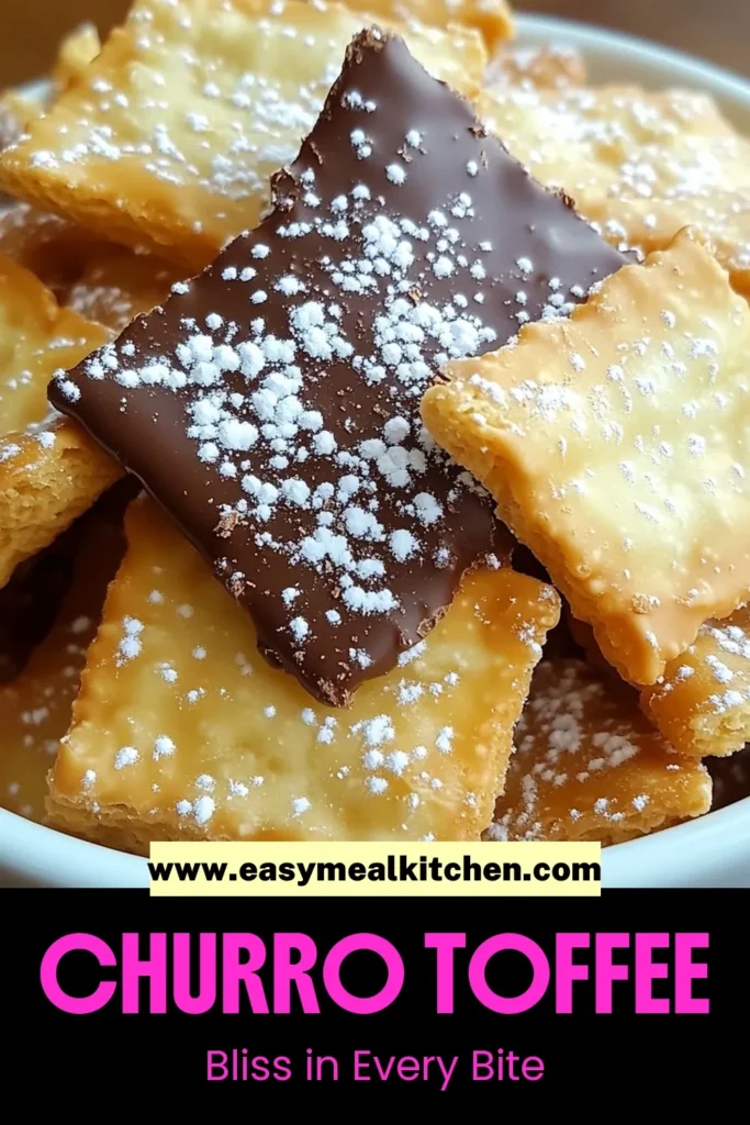 Satisfy your sweet cravings with Churro Saltine Toffee, a delightful easy toffee dessert that's perfect for any occasion! This Saltine cracker toffee recipe features layers of buttery, sweet goodness, topped with chocolate and sprinkled with cinnamon. Indulge in these irresistible cinnamon toffee bites that are sure to impress! Try this easy recipe today and enjoy a delectable treat. Don't forget to save for later! #ChurroSaltineToffee #ToffeeDessert #ChocolateCoveredToffee #EasyDessert