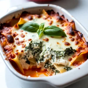 - 9 sheets of no-boil lasagna noodles - 2 cups ricotta cheese - 3 cups shredded mozzarella cheese - 1 cup grated Parmesan cheese - 3 cups fresh spinach (or 3 cups frozen spinach, thawed and well-drained) - 2 cups marinara sauce - 2 teaspoons dried Italian seasoning - 1 teaspoon garlic powder - Salt and pepper to taste - Fresh basil for garnish To make my no-boil creamy lasagna, I use simple, fresh ingredients. The no-boil lasagna noodles save time and hassle. You don&rsquo;t need to cook them first. Just layer them straight into the dish. Ricotta cheese adds a rich, creamy taste. I like to mix it with half of both mozzarella and Parmesan. This blend creates a delightful filling. Spinach is a great addition, giving color and nutrition. You can use fresh or frozen spinach, whichever you prefer. Marinara sauce is key. It keeps the noodles moist and adds flavor. I use dried Italian seasoning and garlic powder for an extra kick. Finally, I season with salt and pepper to taste. For garnish, fresh basil adds a nice touch. It brightens the dish and makes it look beautiful. With these ingredients, you will create a mouth-watering lasagna that everyone will love. {{ingredient_image_2}} First, preheat your oven to 375&deg;F (190&deg;C). This step is key for even cooking. Next, take a 9x13-inch baking dish. Coat the bottom with a thin layer of marinara sauce. This sauce keeps the noodles moist and adds flavor. In a large bowl, mix the ricotta cheese with half of the mozzarella and half of the Parmesan. Add in the spinach, dried Italian seasoning, garlic powder, and a pinch of salt and pepper. Stir until you have a creamy filling. This mix is rich and adds a lot of taste to your lasagna. Start with a layer of three no-boil lasagna noodles laid side by side. Then, spread half of the ricotta mixture over the noodles. Drizzle about 1 cup of marinara sauce on top. Make sure it covers the mix evenly. Repeat this process: add another three noodles, the rest of the ricotta mixture, and another cup of marinara. Finish with the last three noodles on top. Pour the remaining marinara sauce over this layer, then sprinkle the rest of the mozzarella and Parmesan on top. This gives your lasagna a cheesy crust. Cover the baking dish tightly with aluminum foil. Make sure the foil does not touch the cheese, or it will stick. Place it in the preheated oven for 30 minutes. After that, carefully remove the foil. Let it bake for another 15 minutes. You want the cheese to bubble and turn golden. This step adds a nice finish. Once baked, let the lasagna rest for about 10 minutes. This helps it set. It makes cutting easier. When serving, add fresh basil leaves on top for color and extra flavor. You can serve slices on a rustic wooden platter to impress your guests. To make your lasagna creamy, moisture is key. The sauce and spinach add this needed moisture. You can also use quality cheeses. I recommend fresh ricotta and whole milk mozzarella for the best flavor. These cheeses melt well and help create a rich texture. Covering your lasagna with foil is very important. Make sure the foil does not touch the cheese. This prevents it from sticking. To remove the lasagna from the dish, use a sharp knife to cut around the edges first. Then, gently slide a spatula under the pieces to lift them out. You can add fresh herbs or spices to boost the flavor. Try mixing in some fresh basil or oregano in the ricotta mix. It adds a nice touch. As for side dishes, a crisp salad or some garlic bread pairs well with this lasagna. They balance the rich flavors and add freshness to your meal. Pro Tips Layer Wisely: Make sure to spread the marinara sauce evenly between layers to prevent dryness and to enhance the flavor. Cheese Choices: Experiment with different cheeses like fontina or gouda for a unique twist on the classic flavor profile. Resting Time: Allowing the lasagna to rest for 10 minutes before slicing not only improves the texture but also makes it easier to serve. Fresh Spinach Benefits: If using fresh spinach, lightly saut&eacute;ing it can enhance its flavor and reduce moisture content, leading to a better overall dish. {{image_4}} You can make a meat lover's version of this lasagna. Just add ground beef or sausage to the ricotta mixture. Cook the meat in a pan before mixing it in. This adds a savory flavor and makes the dish heartier. You can use any ground meat you like. Just be sure to drain the fat before mixing. If you prefer a vegetarian option, use different vegetables like zucchini or mushrooms. Slice them thin and layer them between the noodles. You can also saut&eacute; the vegetables first. This adds a nice depth of flavor. Spinach works great, but feel free to get creative with your veggie choices. For a dairy-free or vegan lasagna, substitute with plant-based cheeses. Look for vegan ricotta and mozzarella at the store. You can also make your own with nuts or tofu. Use a marinara sauce without added dairy to keep it vegan. This way, everyone can enjoy a slice of lasagna! To store leftovers, let the lasagna cool completely. Cover it tightly with plastic wrap or aluminum foil. You can also place it in an airtight container. It will stay fresh in the fridge for about 3 to 5 days. When ready to enjoy, check for any signs of spoilage before reheating. If you want to freeze lasagna, let it cool first. Wrap it tightly in plastic wrap, then in aluminum foil. You can also use a freezer-safe container. It&rsquo;s best to freeze it before baking, but you can freeze leftovers too. Lasagna can be frozen for up to 3 months. To avoid freezer burn, make sure it&rsquo;s sealed well. When reheating, you can use the oven or microwave. For the oven, preheat to 350&deg;F (175&deg;C). Place the lasagna in an oven-safe dish and cover with foil. Heat for about 25-30 minutes. For the microwave, slice the lasagna into pieces. Heat on medium power for 2-3 minutes. Check to make sure it's hot all the way through. This helps keep the texture and flavor just right. Yes, you can use regular lasagna noodles. However, you need to boil them first. Follow the package instructions for cooking time. This can add extra steps to your recipe. No-boil noodles save time and ensure a softer texture. If you want an alternative to ricotta, try cottage cheese. It has a similar texture and a mild taste. You can also use cream cheese mixed with a bit of yogurt. This mixture will give you creaminess and a nice tang. Look for bubbling cheese and a golden-brown top. The edges should be slightly crispy. You can insert a knife in the center to check if it's hot. Let the lasagna rest for 10 minutes after baking. This helps it set for easier slicing. Yes, you can prepare the lasagna a day before. Just layer it in the baking dish and cover it tightly. When ready to bake, let it sit at room temperature for about 30 minutes. This ensures even cooking. You can also freeze it for later. Just make sure to wrap it well. When reheating, bake it covered to keep moisture. This blog post offers a simple way to make delicious lasagna. You learned about key ingredients, step-by-step instructions, and helpful tips. I shared ways to adapt this dish and how to store it. Remember, using quality ingredients gives the best taste. Whether you prefer meat, veggies, or a vegan option, you can enjoy making this dish your own. So, go ahead and whip up a delightful lasagna that everyone will love!