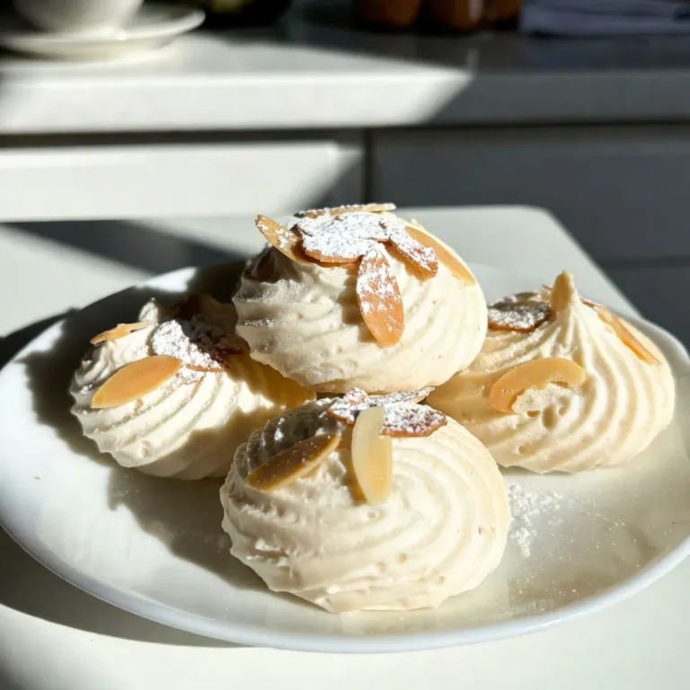 - 2 cups almond flour - 1 cup powdered sugar - 2 large egg whites - 1 teaspoon vanilla extract - 1 teaspoon almond extract - 1/2 teaspoon baking powder - A pinch of salt - 1/4 cup slivered almonds (for topping) - Optional: Colored sugar or edible glitter for decoration When making Italian almond Christmas cookies, it is key to use the right ingredients. Each one brings flavor and texture. Almond flour is the main star here. It gives the cookies a rich, nutty taste. Powdered sugar adds sweetness and helps create a soft texture. Egg whites are essential. They help the cookies rise and create a light, airy feel. The vanilla and almond extracts boost the flavor, making each bite special. Baking powder helps the cookies puff up. A pinch of salt balances the sweetness. Slivered almonds add a lovely crunch and look on top. If you want fun colors, consider using colored sugar or edible glitter. They make the cookies festive and fun. With these ingredients, you will create cookies that are both tasty and delightful to share. {{ingredient_image_2}} - Preheat oven to 350°F (175°C). - Line baking sheets with parchment paper. Start by preheating your oven. This step is key for even baking. Next, take your baking sheets and line them with parchment paper. This will keep the cookies from sticking. - Combine almond flour, powdered sugar, baking powder, and salt. In a large mixing bowl, add almond flour, powdered sugar, baking powder, and salt. Use a whisk to mix well. This helps ensure your cookies will have a nice texture and flavor. - Beat egg whites until frothy, incorporate extracts, and form soft peaks. Now, in a separate bowl, take the egg whites. Use an electric mixer to beat them on medium speed. You want them to get frothy first. Then, add the vanilla and almond extracts. Keep beating until soft peaks form. This means your egg whites are ready! - Fold whipped egg whites into dry ingredients to form dough. Gently fold the whipped egg whites into your dry mixture. Use a spatula for this step. Be careful not to deflate the egg whites too much. Mix until you have a thick, slightly sticky dough. - Drop dough onto baking sheets, decorate, and bake. Using a small cookie scoop or two teaspoons, drop spoonfuls of dough onto your prepared sheets. Make sure to leave space between each cookie. Then, take slivered almonds and press them into the tops. For a festive touch, sprinkle colored sugar or edible glitter on top. Bake in the preheated oven for 12-15 minutes. The edges should be lightly golden, and the tops should still be soft. After baking, let them cool on the sheets for about 5 minutes. Then, move them to a wire rack to cool completely. Enjoy your cookies! To get the right texture, do not deflate the egg whites. When you beat the egg whites, they need to hold air. This makes the cookies light and fluffy. When you fold the egg whites into the dry mix, be gentle. Use a spatula and lift the mix carefully. This keeps the air in and helps your cookies rise. The baking time and temperature are key for a slight crispness. Set your oven to 350°F (175°C). Bake the cookies for 12 to 15 minutes. You want the edges to be golden and the tops soft. If they bake too long, they can become hard. Keep an eye on them! Decorating your cookies makes them festive and fun. You can use colored sugar or edible glitter. Before you bake, sprinkle a bit on top. This adds a pop of color. Press a sliver of almond into each cookie for a nice touch. These small details make your cookies stand out on any holiday platter. Pro Tips Use Fresh Ingredients: Ensure your almond flour and extracts are fresh for the best flavor and texture in your cookies. Perfect Egg Whites: Beat the egg whites until soft peaks form for a light and airy cookie. Be cautious not to overbeat. Spacing is Key: Give your cookies enough space on the baking sheet to spread; about 2 inches apart is ideal. Cool Before Storing: Allow cookies to cool completely on a wire rack before storing them to retain their texture and prevent sticking. {{image_4}} You can easily change the flavor of Italian Almond Christmas Cookies. Try adding different extracts. For a citrus twist, use lemon or orange zest. A hint of coconut extract can brighten the cookie, too. Just use the same amount as the almond extract. This way, you keep the balance while still changing the taste. If you need gluten-free cookies, almond flour is a great choice. It already is gluten-free, so you can enjoy them without worry. For nut-free versions, try sunflower seed flour. Just remember, the texture may change. You can also use a blend of gluten-free flours. This will help keep the cookies light and airy. Toppings can make your cookies pop! Instead of slivered almonds, try chopped pistachios or walnuts. They add a nice crunch and different flavor. You can also drizzle melted chocolate on top. For a festive touch, consider using colored sugar or edible glitter. This adds a fun and playful element to your holiday treats. To keep your cookies fresh, store them in an airtight container. Place parchment paper between layers to prevent sticking. You can store them at room temperature. This helps them stay soft and tasty for days. If you want to enjoy these cookies later, freezing is a great option. Place the baked and cooled cookies in a single layer on a baking sheet. Freeze them for about one hour. Once frozen, transfer the cookies to an airtight container. They can last up to three months in the freezer. Just thaw them at room temperature when you are ready to enjoy. These cookies can last about a week at room temperature. Keep them in a cool, dry place. For the best taste, enjoy them within the first few days. The flavors will be at their best, and the texture will be soft and delightful. Italian Almond Christmas Cookies are a sweet treat enjoyed during the holidays. They are made with almond flour and have a soft, chewy texture. The cookies often feature slivered almonds on top for added crunch. In Italy, these cookies symbolize celebration and family gatherings. They bring joy and warmth to festive moments. Yes, you can use whole almonds if you prefer. Whole almonds will give a different look and crunch. They can be pressed into the cookie dough just like slivered almonds. If you want a more decorative touch, chop whole almonds into smaller pieces. This option adds a rustic feel to your cookies. To make these cookies vegan, replace the egg whites. You can use aquafaba, which is the liquid from canned chickpeas. Use 3 tablespoons of aquafaba for each egg white. Whip it until frothy, just like egg whites. This makes your cookies light and airy without using eggs. Serve these cookies on a colorful holiday platter. For extra flair, drizzle melted chocolate over the top. You can also lightly dust them with powdered sugar. Pair the cookies with hot cocoa or tea for a cozy experience. These cookies will impress your guests and brighten up your holiday table. This blog post covered how to make Italian Almond Christmas Cookies. You learned about the ingredients and steps needed for perfect cookies. We also discussed tips for texture, baking, and decorating. Finally, I shared variations, storage, and answers to common questions. These cookies have charm and warmth, adding joy to any holiday. Enjoy baking and sharing them with loved ones!