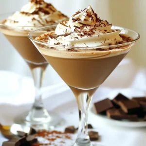 To make a Baileys Chocolate Martini, gather these items: - 1 cup chocolate milk - 1/2 cup Irish cream flavored coffee creamer (non-alcoholic) - 2 tablespoons chocolate syrup - 1/2 teaspoon instant coffee granules - Ice cubes - Whipped cream for topping - Cocoa powder or chocolate shavings for garnish You can change a few ingredients if needed. If you don&rsquo;t have chocolate milk, use regular milk and add more chocolate syrup. For the Irish cream flavored coffee creamer, you can swap it with a vanilla-flavored creamer. This adds a nice twist while keeping the drink creamy. Instant coffee granules can be replaced with brewed coffee for a stronger flavor. If you want a thicker drink, add more chocolate syrup or whipped cream. I recommend using brands that offer good quality. For chocolate milk, look for brands like Hershey&rsquo;s or Nesquik. They have great flavor. For the Irish cream flavored coffee creamer, you can try Coffee Mate or International Delight. Both brands are tasty and widely available. Finally, for chocolate syrup, Ghirardelli is a top choice due to its rich taste. Using these brands will help you make a delicious Baileys Chocolate Martini that everyone will love. {{ingredient_image_2}} Start by gathering your ingredients. You need chocolate milk, Irish cream flavored coffee creamer, chocolate syrup, and instant coffee granules. This mix gives the drink its rich flavor. In a cocktail shaker, add: - 1 cup chocolate milk - 1/2 cup Irish cream flavored coffee creamer - 2 tablespoons chocolate syrup - 1/2 teaspoon instant coffee granules Now, grab some ice cubes. Fill the shaker with a handful. This step is key to chilling the drink. Once you have everything in the shaker, secure the lid tightly. Shake the mixture vigorously for 15 to 20 seconds. You want the outside of the shaker to feel cold. This means your drink is well chilled. The shaking blends the ingredients perfectly. Carefully strain the chilled mixture into a pre-chilled martini glass. Watch as the rich, chocolatey liquid flows smoothly. This step is crucial for a great presentation. Now, it's time to add a touch of flair. Top your drink with a generous swirl of whipped cream. This creates a delightful cloud on your martini. For the final touch, lightly dust the whipped cream with cocoa powder or sprinkle chocolate shavings. This makes your drink look luxurious and inviting. You can even add a chocolate-covered strawberry on the rim for a fun twist! To make the best Baileys Chocolate Martini, start with cold ingredients. Chilling your glass helps bring out the flavors. Use high-quality chocolate milk for a richer taste. The Irish cream coffee creamer adds a smooth texture. Shake your mixture well. This chills the drink and mixes flavors. Aim for about 15-20 seconds of shaking. Don&rsquo;t skip the whipped cream; it adds a creamy top that you&rsquo;ll love. Finally, sprinkle cocoa powder or chocolate shavings for a touch of elegance. One common mistake is not using enough ice. Ice chills your drink and keeps it refreshing. Another mistake is using warm ingredients, which can ruin the taste. Avoid over-shaking; this could dilute your drink. Also, don&rsquo;t forget to strain well. You want a smooth pour into your glass. Lastly, be careful with the garnishes. Too much can overwhelm the drink's flavor. Serve your Baileys Chocolate Martini in a chilled glass for the best experience. Pair it with dessert for a sweet treat. A chocolate-covered strawberry on the rim looks stunning. You could also serve it with cookies or cake. If you want to impress guests, use fun straws or fancy glasses. This drink is perfect for parties or cozy nights in. Pro Tips Chill Your Glass: For a more refreshing experience, chill your martini glass in the freezer for about 10-15 minutes before serving. Quality Ingredients: Use high-quality chocolate milk and Irish cream flavored coffee creamer to enhance the flavor profile of your cocktail. Experiment with Garnishes: Don&rsquo;t hesitate to try different toppings like crushed cookies or caramel drizzle for a unique twist on your chocolate martini. Perfect Shake: Shake the mixture well to ensure the ingredients are fully combined and chilled, giving you a smooth and delicious drink. {{image_4}} You can make this cocktail even more fun by adding alcohol. Use Irish cream liqueur for a richer taste. If you prefer a stronger drink, add a splash of vodka. This gives your martini a kick while still keeping it sweet. You can also try flavored vodkas, like vanilla or chocolate, to enhance the drink&rsquo;s flavor. Mix things up by using different flavors! Instead of chocolate milk, try using hazelnut or caramel milk. You can also add a splash of vanilla extract for extra depth. For a fruity twist, mix in some raspberry or orange liqueur. Each change creates a new taste experience, making it exciting to try each time. Seasonal variations can make your Baileys Chocolate Martini feel fresh. In winter, add peppermint extract for a holiday treat. For fall, mix in pumpkin spice to capture the season&rsquo;s spirit. In summer, consider using fresh fruit as a garnish or a splash of fruity liqueur. These small tweaks can make your drink perfect for any occasion. If you have leftover Baileys Chocolate Martini, store it in an airtight container. This keeps the drink fresh. You can also pour it back into the cocktail shaker. Make sure to chill it again before serving. It&rsquo;s best to drink it within 24 hours for the best taste. Store the chocolate milk and Irish cream coffee creamer in the fridge. Keep them sealed tightly to prevent spoilage. Chocolate syrup should also stay in a cool, dry place. If you have instant coffee granules, store them in a dry spot away from moisture. The prepared cocktail lasts for about one day in the fridge. After that, it may lose its creamy texture and taste. If you notice any changes in smell or look, it&rsquo;s best to toss it out. Enjoy your Baileys Chocolate Martini fresh for the best experience! Yes, you can easily make a non-alcoholic Baileys Chocolate Martini. Just swap out the Irish cream flavored coffee creamer for a non-alcoholic version. This way, you keep all the creamy flavor without the alcohol. You can find many brands that offer this option. Use chocolate milk and chocolate syrup as your base. This drink will taste just as rich and satisfying. You can adjust the sweetness to your liking. If you want a sweeter drink, add more chocolate syrup. You can also use flavored syrups if you like different tastes. If you prefer a less sweet drink, reduce the chocolate syrup. Taste the mixture before shaking to find the right balance. This way, you can make it just how you like it. This drink is perfect for many occasions. Serve it at parties, holiday gatherings, or special dinners. It works well for dessert or as a fun treat after a meal. You can also enjoy it on a cozy night in. Its rich flavors make it a hit for both young adults and older crowds. To recap, we explored the key ingredients for your Baileys Chocolate Martini, including substitutes and recommended brands. I walked you through each step of mixing, chilling, pouring, and garnishing. We covered tips to perfect your drink and avoid common mistakes. Finally, we discussed fun variations and proper storage methods. Now, you have all the tools to create a delicious cocktail. Enjoy crafting your Baileys Chocolate Martini for any occasion!