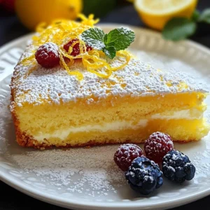Italian Lemon Custard Cake Delightful Flavor Treat