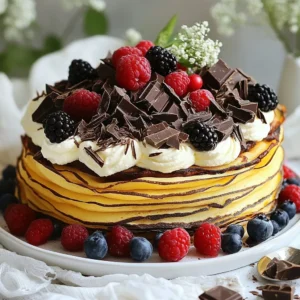 Chocolate Mascarpone Crepe Cake Indulgent Delight
