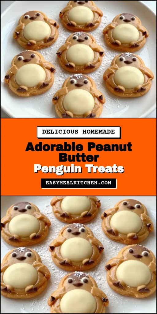 Make your holiday baking fun with these adorable Peanut Butter Penguin Cookies! This easy cookie recipe combines creamy peanut butter with mini chocolate chips and creates decorated cookies that look just like cute penguins. Perfect for festive gatherings, these penguin cookies will delight both kids and adults. Try this creative treat and add it to your holiday cookie ideas! Click to discover the full recipe and save your favorites! #PeanutButterCookies #PenguinCookies #HolidayBaking #EasyCookies
