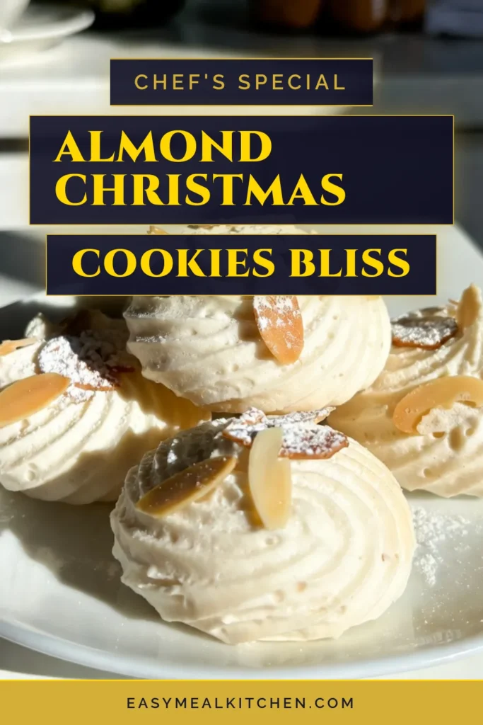Delight in the festive season with these Italian Almond Christmas Cookies! Perfect for your holiday baking, these almond flour cookies are easy to make and incredibly delicious. With a blend of almond and vanilla extracts, they are genuine festive almond treats that will impress your family and friends. Try this simple Christmas cookie recipe and create memories this holiday! Save this recipe for your next cookie swap! #ItalianAlmondCookies #ChristmasCookieRecipes #AlmondFlourCookies #HolidayBakingCookies