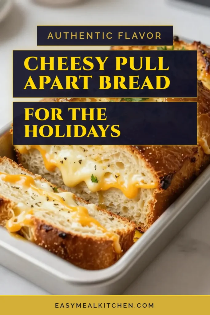 Indulge in this Cheesy Pull Apart Christmas Bread that's perfect for your holiday gatherings! This festive pull apart bread combines gooey mozzarella and sharp cheddar for a delightful holiday appetizer. Our easy Christmas bread recipe guides you through making this irresistible mozzarella cheddar bread that's sure to impress. Click to save and share your new favorite holiday treat! #CheesyPullApartBread #ChristmasBreadRecipe #HolidayAppetizerBread #FestivePullApartBread