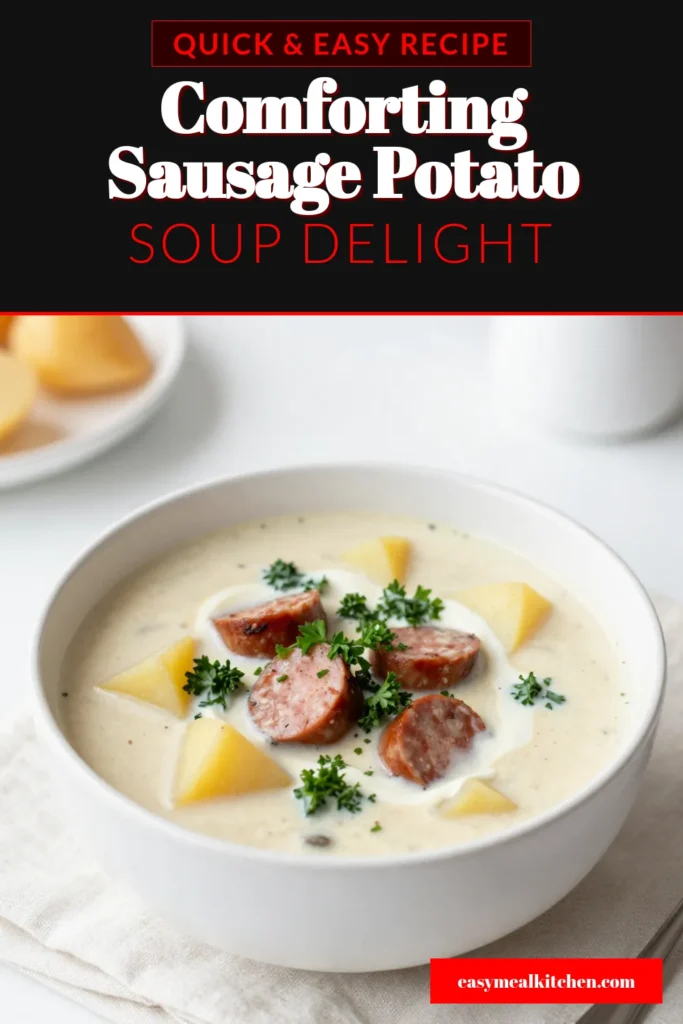 Warm up with this delightful Crockpot Sausage Potato Soup—an easy slow cooker soup that combines flavorful Italian sausage with hearty potatoes and nutritious kale. This creamy kale soup is the perfect comfort food, ideal for chilly days. Discover this simple Italian sausage recipe that will become a family favorite. Save the recipe and enjoy a bowl of goodness tonight! #CrockpotSausageSoup #HeartyPotatoSoup #EasySlowCookerSoup #CreamyKaleSoup