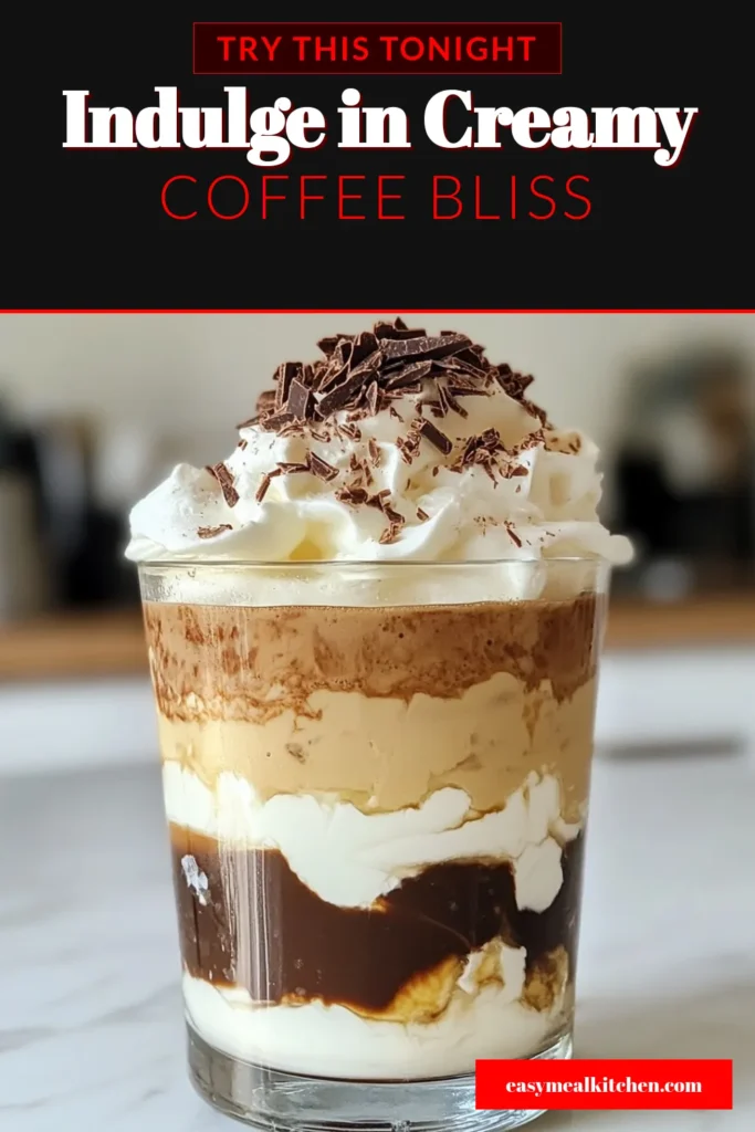 Indulge in this creamy coffee recipe featuring a delightful blend of chilled coffee and whipped vanilla cream. This Baileys White Russian is the perfect whipped coffee dessert you’ve been craving! Enjoy it as a refreshing iced coffee recipe with chocolate shavings for an extra treat. Discover how to create a delicious vanilla coffee drink that's as easy to make as it is to savor. Save this recipe for your next coffee moment! #CoffeeLovers #RecipeIdeas #WhippedCoffee #IcedCoffee