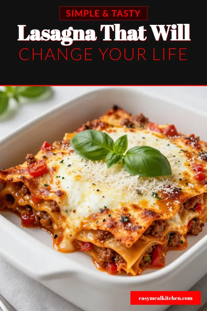 Indulge in this irresistible Million Dollar Lasagna that's perfect for an easy lasagna dinner! This homemade lasagna recipe combines the best lasagna ingredients, including rich ground beef, savory Italian sausage, and a cheesy ricotta and mozzarella blend. With simple steps, you'll create a cheesy lasagna that your family will love. Don’t miss out on this crowd-pleaser; save this recipe now! #MillionDollarLasagna #CheesyLasagna #EasyDinner #HomemadeLasagna