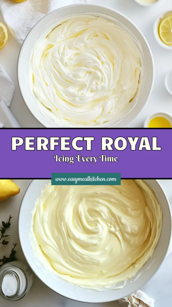 Create beautiful cookies with this foolproof royal icing recipe! Learn how to make royal icing that is easy to use and perfect for decorating cookies with royal icing. With just a few simple ingredients, this easy royal icing technique guarantees impressive results. Whether you're a novice or a pro, you'll love how simple it is to achieve stunning cookie designs. Click to try this foolproof method today! #RoyalIcing #BakingTips #CookieDecorating #EasyRecipes