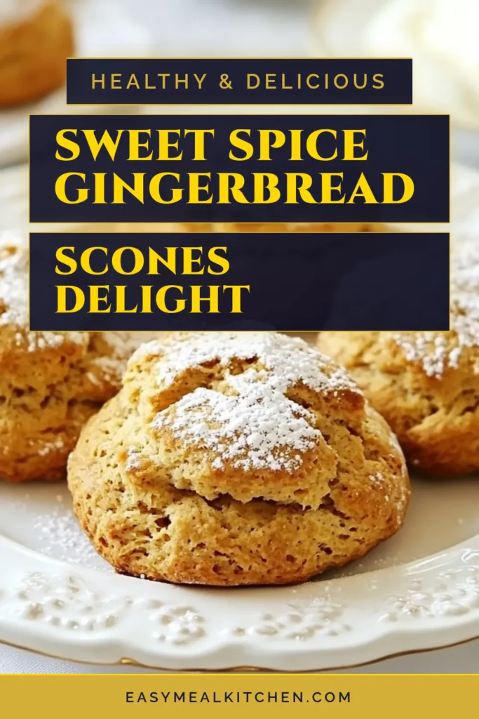 Bake your holiday spirit with this delicious gingerbread scones recipe! These spiced scones are the perfect easy gingerbread treats to impress your guests. With warm flavors of cinnamon, nutmeg, and ginger, they make a festive addition to any gathering. Explore these festive scone ideas that are simple to whip up and perfect for the season. Click to discover the full recipe and enjoy the joy of holiday scone recipes! #GingerbreadScones #HolidayBaking #SconeRecipes #EasyTreats