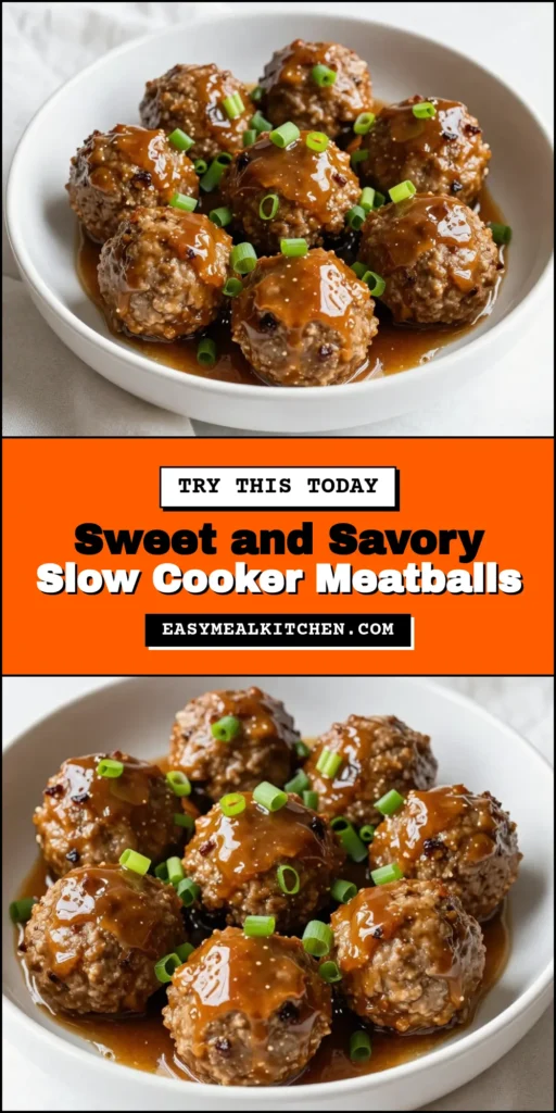 Looking for a delicious and easy meatball recipe? Try these slow cooker honey garlic meatballs! Perfect for weeknight dinners, this homemade meatballs with honey recipe combines tender beef or turkey with a sweet and savory sauce. Ideal for meal prepping, these slow cooker meatballs are a family favorite! Save this honey garlic meatballs recipe for quick cooking later. Your taste buds will thank you! #SlowCookerRecipes #EasyMeatballRecipe #HoneyGarlicMeatballs #HomemadeMeatballs