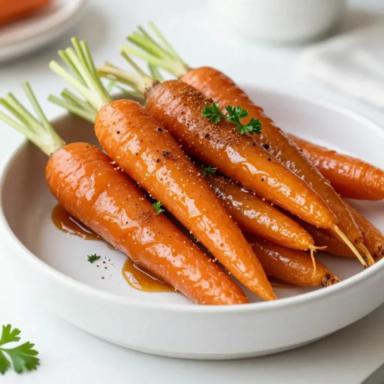 - 1 lb baby carrots or regular carrots - 3 tablespoons unsalted butter - 1/4 cup packed brown sugar - 1/4 cup vegetable or chicken broth - 1/2 teaspoon ground cinnamon - Salt and freshly cracked black pepper - Fresh parsley or chives, finely chopped To make brown sugar glazed carrots, start with fresh baby carrots or regular carrots. If using regular, peel and slice them into thin rounds. This helps them cook evenly and look great on the plate. You will need unsalted butter for a rich flavor. The brown sugar adds sweetness and a lovely glaze. With a little broth, we create a syrup that brings everything together. Ground cinnamon gives warmth and spice, while salt and pepper enhance the taste. Finally, a sprinkle of fresh parsley or chives adds a pop of color and freshness when serving. This dish is easy to make and pairs well with many meals. Enjoy the sweet and savory balance in every bite! {{ingredient_image_2}} Start by washing your baby carrots well. If you use regular carrots, peel them first. Next, slice those carrots into rounds about 1/4 inch thick. This size helps them cook evenly. Place them aside and get ready for the next steps. In a large skillet, melt 3 tablespoons of unsalted butter over medium heat. Once the butter is melted and bubbling, sprinkle in 1/4 cup of packed brown sugar. Stir this mix with a wooden spoon until the sugar dissolves. This will create a nice syrupy base. Now, add 1/4 cup of vegetable or chicken broth. Keep stirring until it bubbles and combines well. Now, it’s time to add the prepared carrots into the skillet. Toss them gently to coat in the sweet brown sugar glaze. Sprinkle 1/2 teaspoon of ground cinnamon over the carrots. Season with salt and freshly cracked black pepper to taste. Reduce the heat to low. Cover the skillet and let the carrots simmer for about 10 to 15 minutes. Stir them a few times. Cook until they become tender and the glaze thickens. Once ready, taste the glaze and adjust the seasoning if needed. Enjoy the sweet and savory flavor! Slicing the carrots uniformly helps them cook evenly. This means cutting them all about 1/4-inch thick. When the pieces are the same size, they cook in the same time. This way, you avoid having some that are too soft and others that are still hard. Taste is very important in this dish. After cooking, always taste the glaze. Add salt and black pepper as needed. You can also add more brown sugar if you want it sweeter. Ground cinnamon gives a warm flavor, but you can adjust the amount based on your choice. You can cook the carrots in different ways. Stovetop cooking allows for quick prep and easy monitoring. However, oven-roasting gives a nice caramelized flavor. To roast, toss the carrots with the glaze and put them in a baking dish. Bake at 400°F for 20-25 minutes, stirring halfway through. Both methods create tasty brown sugar glazed carrots, so choose what fits your time! Pro Tips Use Fresh Carrots: For the best flavor and texture, opt for fresh, crisp baby carrots or well-stored regular carrots. Monitor the Heat: Keep an eye on the heat level while simmering; too high can cause the glaze to burn. Add Nuts for Crunch: Consider tossing in some toasted walnuts or pecans for added texture and flavor contrast. Enhance the Flavor: Experiment with adding a splash of orange juice or ginger for a twist on the traditional flavor profile. {{image_4}} You can add more flavor to your carrots with spices. Try adding a pinch of nutmeg or ginger. Nutmeg brings warmth, while ginger adds a nice kick. Start with just a little and taste as you go. This helps you find the right balance. Both spices pair well with the sweetness of the brown sugar. If you want to switch things up, use sweet potatoes or parsnips instead of carrots. Sweet potatoes add a creamy texture and natural sweetness. Parsnips have a unique flavor that can surprise your guests. Slice them into similar sizes for even cooking. You can follow the same cooking method as the carrots. To make this dish vegan, swap out the butter and broth. Use plant-based butter instead. For broth, vegetable broth works great. These changes keep the flavor rich and delicious. Your vegan friends will love this dish just as much! After enjoying your brown sugar glazed carrots, let them cool. Place them in an airtight container. This ensures freshness and taste. Store the container in the refrigerator for up to four days. If you want to keep them longer, freezing is an option. To bring back the lovely glaze, use gentle heat. You can reheat the carrots on the stove over low heat. Add a splash of broth to help revive the glaze. Stir often so they heat evenly. The microwave also works well. Use a microwave-safe dish, cover it, and heat in short bursts. You can freeze brown sugar glazed carrots. First, let them cool completely. Transfer the carrots to a freezer-safe bag. Try to remove as much air as possible. This helps prevent freezer burn. They can last for up to three months in the freezer. When ready to eat, thaw in the fridge overnight before reheating. You will cook the carrots for about 10 to 15 minutes. Start by simmering them gently. Stir occasionally to check for tenderness. You want them soft but not mushy. Test one with a fork to see if it’s done. The glaze should thicken during this time, making it syrupy and delicious. Yes, you can prepare this dish ahead of time. Cook the carrots and glaze as directed. Let them cool completely before storing. Place them in an airtight container in the fridge. They will stay fresh for up to three days. When you are ready to serve, reheat them gently on the stove or in the microwave. Brown sugar glazed carrots pair well with many dishes. Try serving them with roasted chicken or pork. They also go great with a hearty holiday meal. For a vegetarian option, serve them alongside quinoa or a mixed green salad. Their sweet and savory flavor enhances any plate beautifully. In this article, we covered how to make delicious brown sugar glazed carrots. You learned about the key ingredients, preparation steps, and cooking methods. I shared tips to enhance flavor and suggested tasty variations. Whether you want a quick side or a special dish, this recipe fits the bill. Remember, you can adjust it to suit your taste. With these easy steps, you’ll have a fantastic dish ready in no time. Enjoy the process and savor every bite!